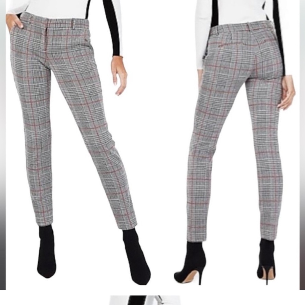 Express Editor Ankle Plaid Pants